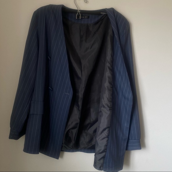 Boohoo double breasted pinstripe blazer - Picture 5 of 5